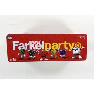 Farkel Party Classic Dice Game 2-6 Players Family Game Night Red Tin LGI